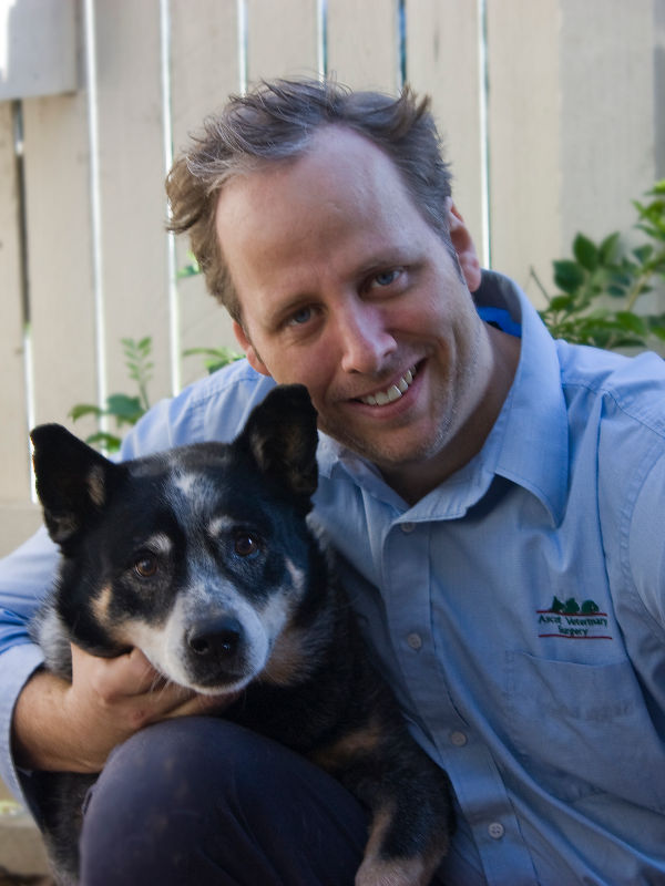 Dr Ben with Bodie the Cattle Dog